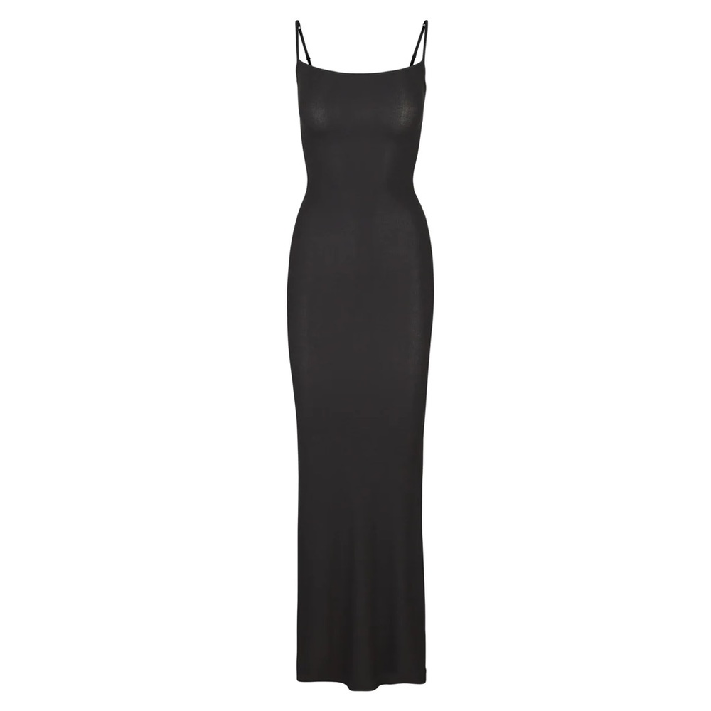 NWOT Skims Soft Lounge Long Slip Dress Black